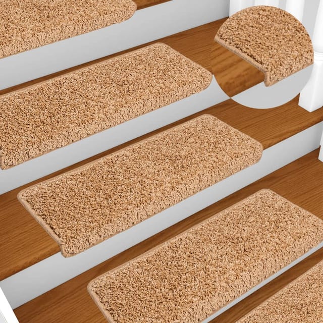 vidaXL Stufenmatten 10 Stk. 65x21x4 cm Beige