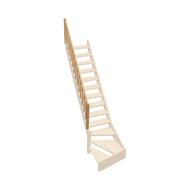 Kordo Geländerpfosten Für Treppe 1/4 Gewendelt Fichte Normandie