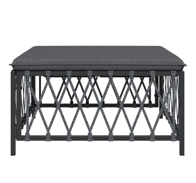 vidaXL Gartenhocker mit Kissen Anthrazit Gewebe