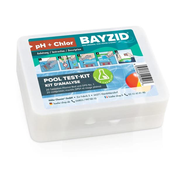 Höfer Chemie Test-Kit zur Optimalen Messung des Chlorgehalts und pH-Werts