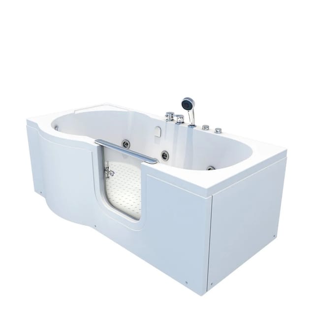 AquaVapore Seniorenwanne mit Tür Whirlpool S12-WP-R Badewanne 85x170cm ohne Arma