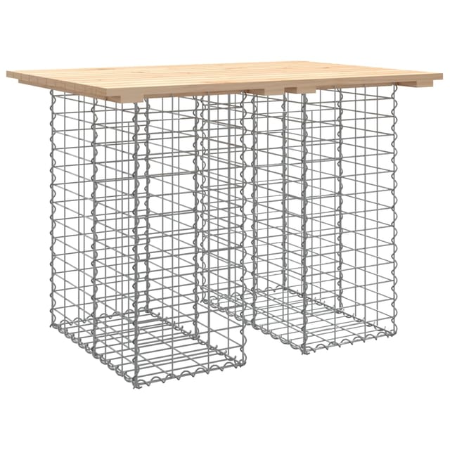 vidaXL Gartenbank aus Gabionen 100x70x72 cm Massivholz Kiefer