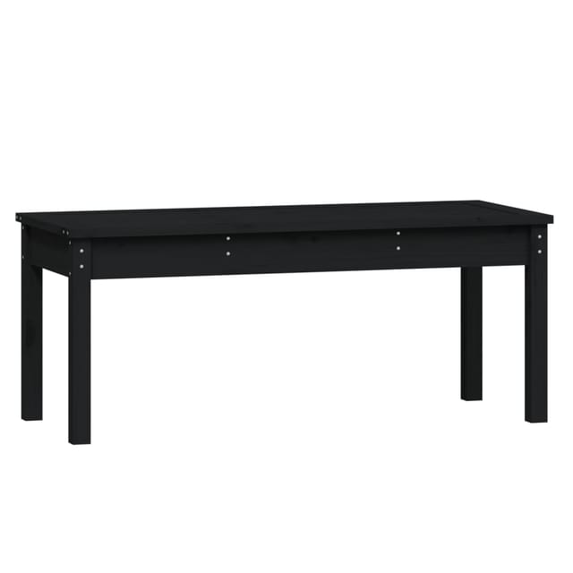 vidaXL Gartenbank Schwarz 109x44x45 cm Massivholz Kiefer