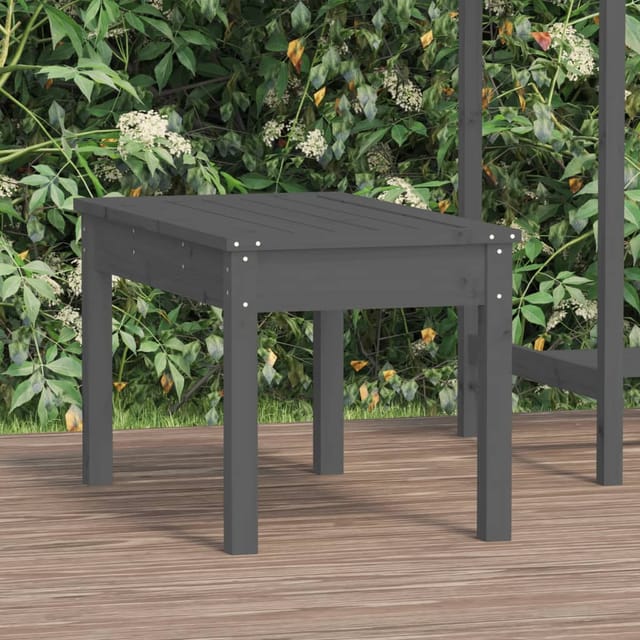 vidaXL Gartenbank Grau 80x44x45 cm Massivholz Kiefer