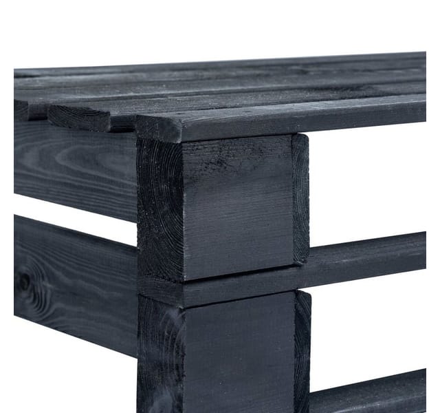vidaXL Garten-Palettenbank Holz Schwarz