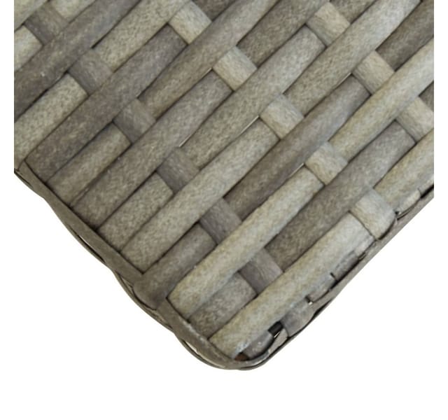 vidaXL Gartenbank 120 cm Grau Poly Rattan und Massivholz Akazie