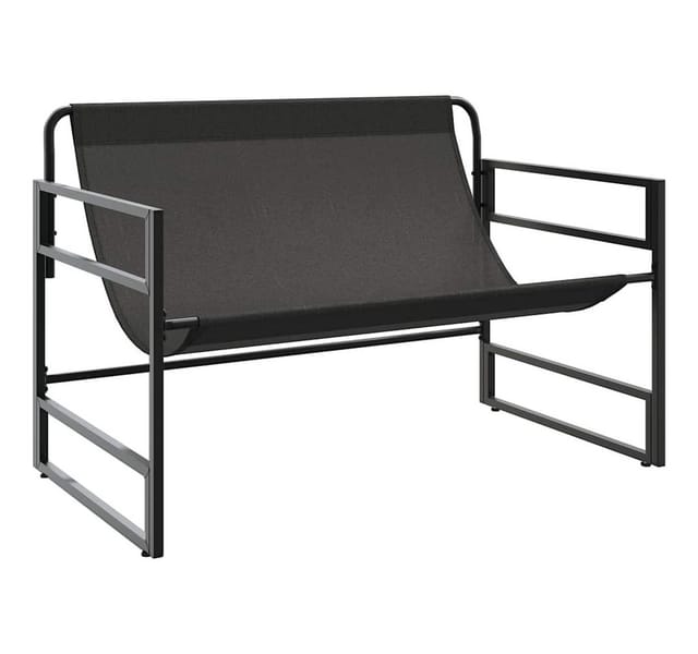 vidaXL Gartenbank mit Kissen Taupe 113 cm Stahl