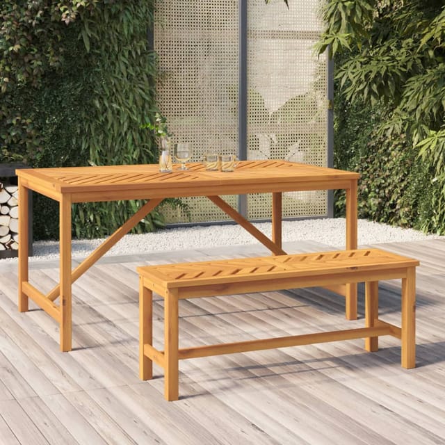vidaXL Gartenbank Akazie 110 cm Massivholz