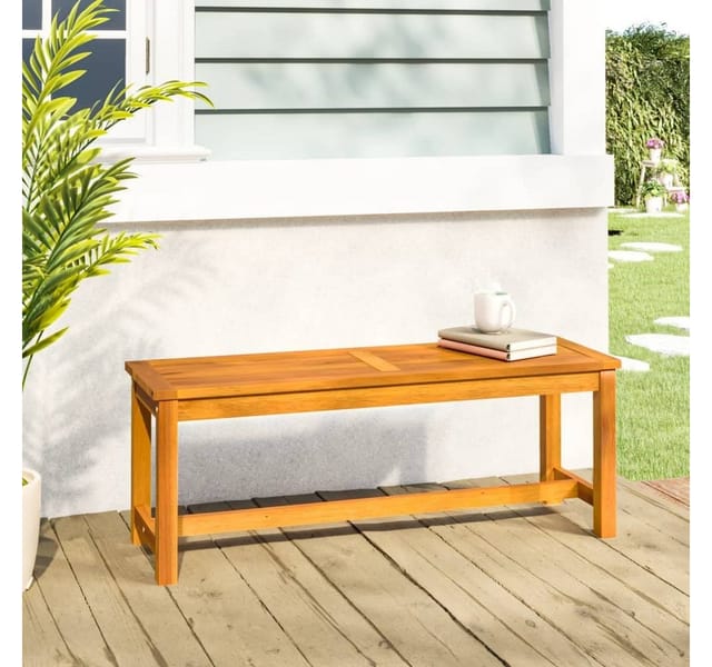 vidaXL Gartenbank 110x35x45 cm Massivholz Akazie