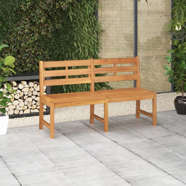 vidaXL 150 cm Massivholz Teak Gartenbank