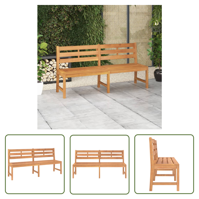 vidaXL Gartenbank 180 cm Massivholz Teak
