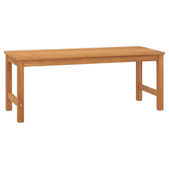 vidaXL Gartenbank Massivholz Teak 114 cm