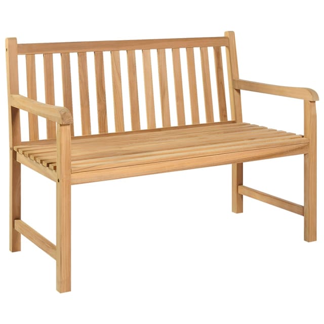 vidaXL Gartenbank Teak 114 cm Massivholz