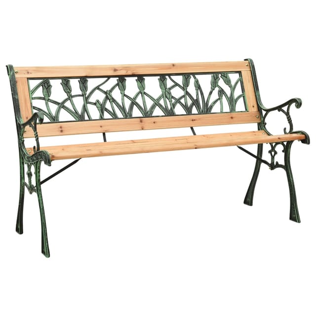 vidaXL Gartenbank Gusseisen und Massivholz Tanne 122 cm