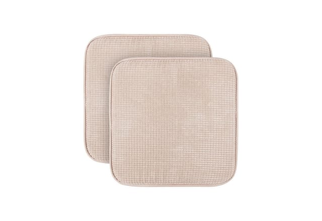 Bestlivings Stuhlkissen Struktur Creme 38 x 38 x 3 cm 2er Pack