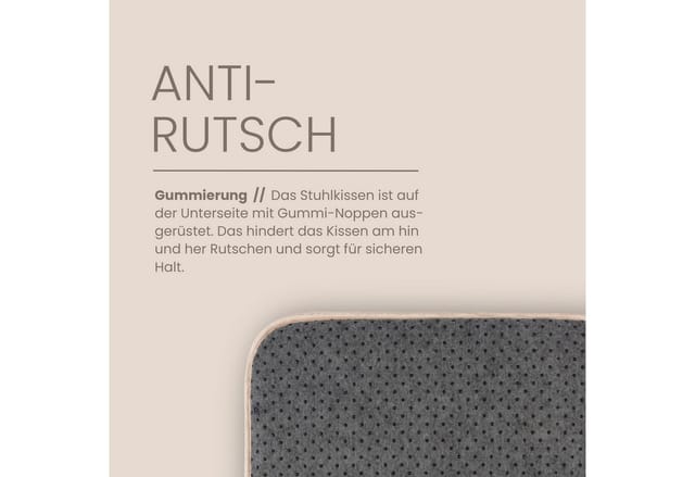 Bestlivings Stuhlkissen Struktur Creme 38 x 38 x 3 cm 6er Pack