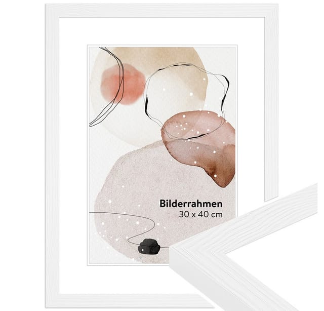 WANDStyle Bilderrahmen H300 aus Massivholz in Rosa 18 x 24 cm im Stil Modern