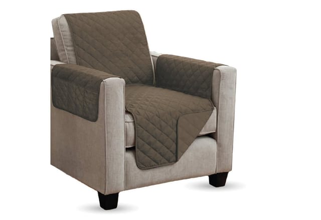 Bestlivings Sesselschoner Gesteppt 190 x 165 cm Braun