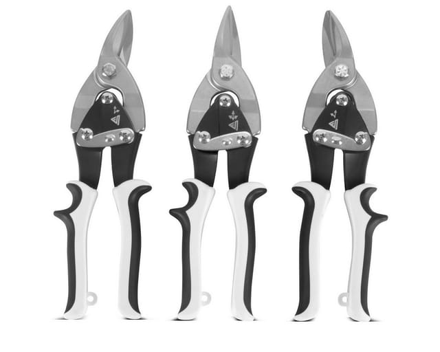 STAHLWERK Blechschere 3Er Set Gerader Linker Und Rechter Schnitt Metallschere