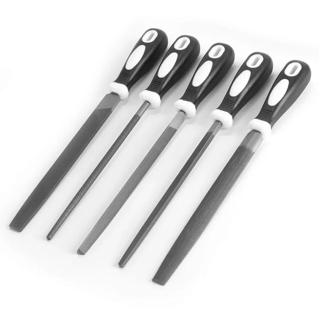 STAHLWERK Stahlfeilen 5Er Set 200 Mm 8 Zoll Raspeln Metallfeilen Feilen-Satz