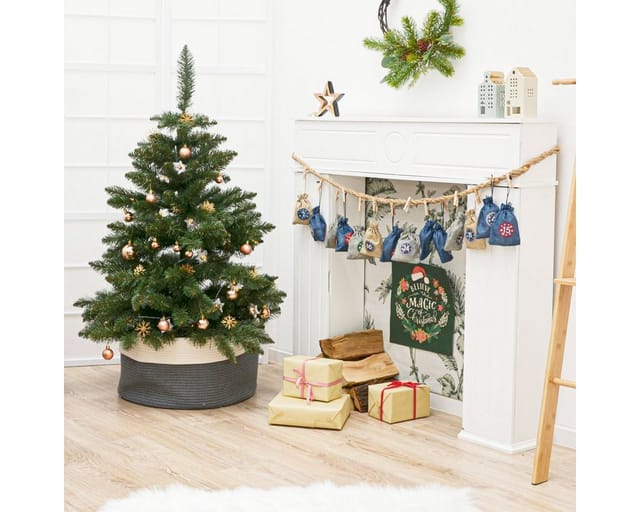 DuneDesign DIY Adventskalender Zum Selbst Befüllen 24 Geschenk-Säckchen Blau