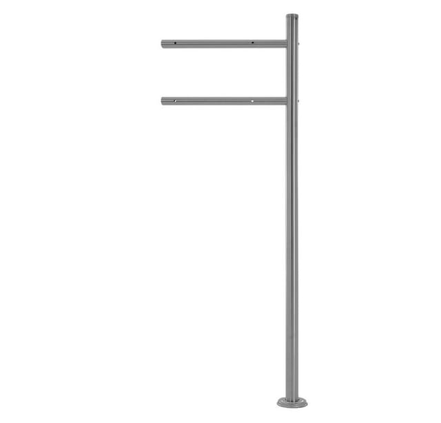 ML-Design Briefkastenständer Gesamthöhe 120 cm Freistehend aus Edelstahl Silber