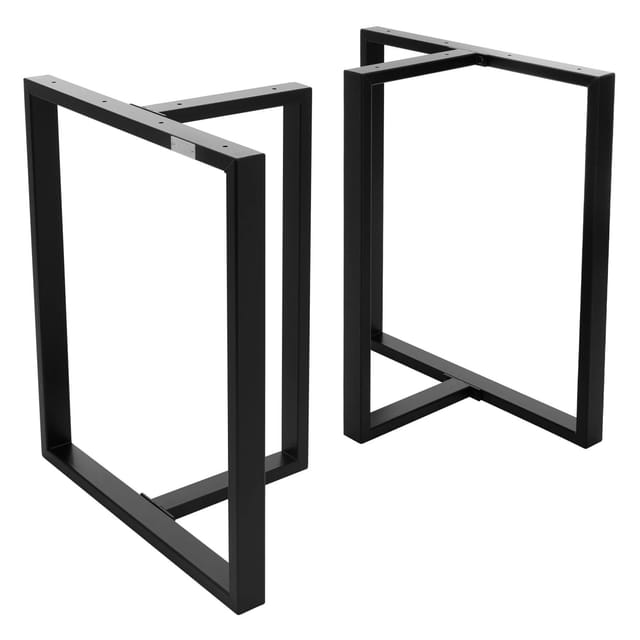 ML-Design 2Er Set Tischgestell B60xH72 cm in T-Form Metall Schwarz Industrial