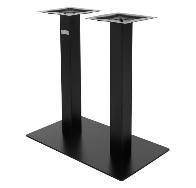 ML-Design Tischgestell Doppel Schwarz H 72cm Stahl Pulverbeschichtet Doppelsäule