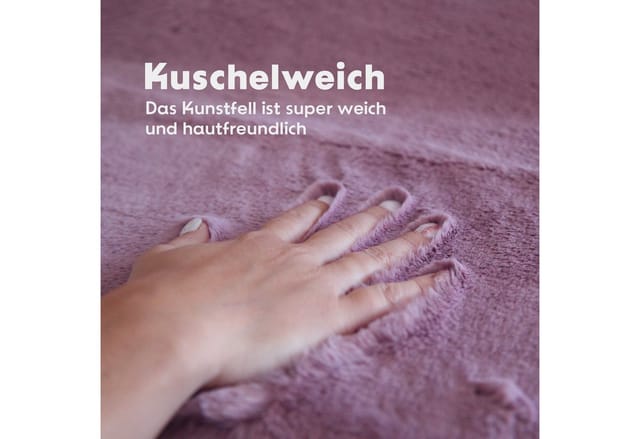 Bestlivings Allzweckteppich Faux Rabbit 60 x 120 cm Rose