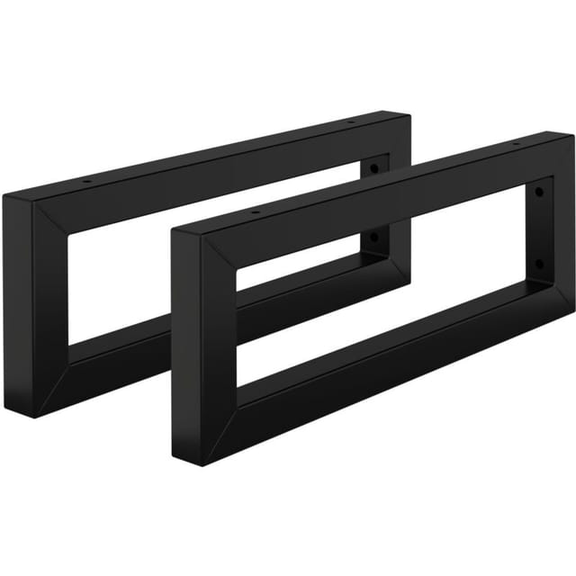 ML-Design 2Er Set Wandkonsole für Waschtisch 450x150 mm Schwarz Stahl Unterbau
