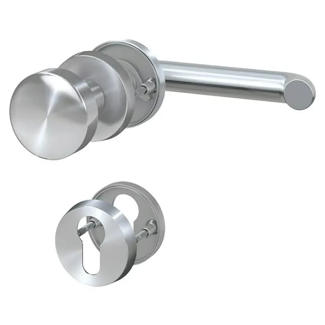 Basi - Rosetten-Garnitur - ZB 3100 - Edelstahl - U-Form - Lochung Profilzylinder - Links - 7306-2288