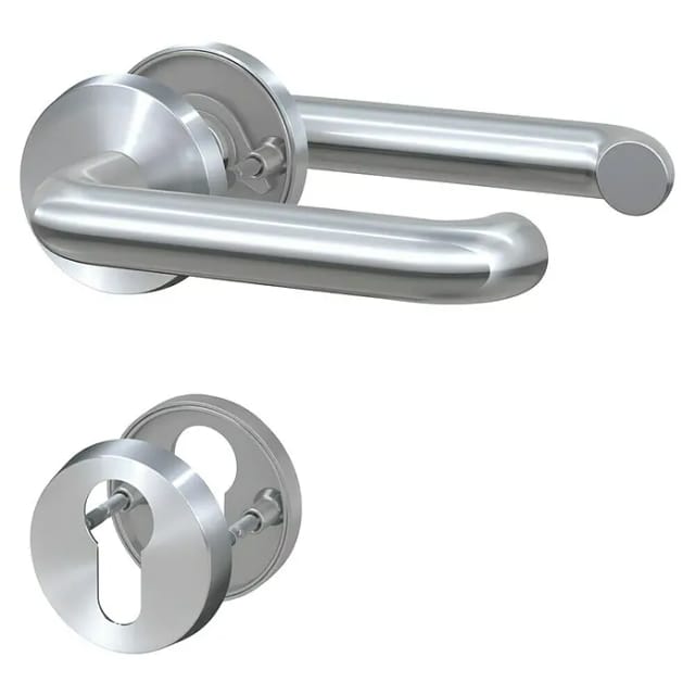 Basi - Rosetten-Garnitur - ZB 3100 - Edelstahl - U-Form - Lochung Profilzylinder - 7306-2208