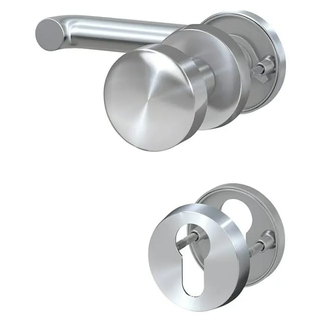 Basi - Rosetten-Garnitur - ZB 3100 - Edelstahl - U-Form - Lochung Profilzylinder - Rechts - 7306-2298