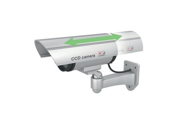 Basi - Kamera-Attrappe - KA 300 - Silber - mit Blinkendem LED-Licht - 2XA1000-0300