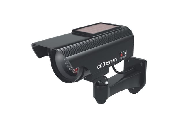 Basi - CCD Solar Kamera-Attrappe - KA 311 - Schwarz - Solarbetrieben - IP 23 Geprüft - 4 Stück - 4X1000-0311