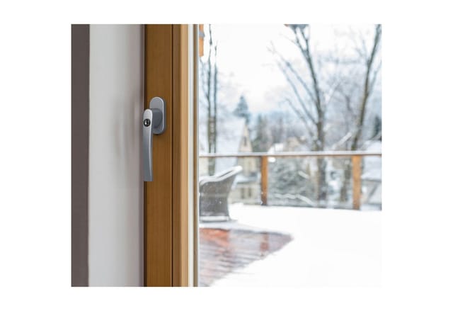 Basi - Fenstergriff - FG 503 - Abschließbar - 2er Set - inkl. 1 Schlüssel je Fenstergriff - Gleichschließend - Silber - 2X7553-0000