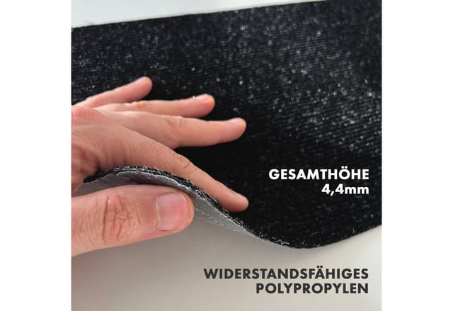 Karat Stufenmatte Leipzig Selbstklebend Anthrazit Halbrund 21 x 65 cm