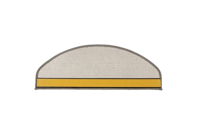 Karat Stufenmatte London Selbstklebend Hellgrau Halbrund 23,5 x 65 cm