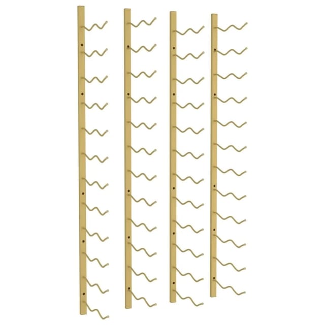 vidaXL Wand-Weinregal für 24 Flaschen 2 Stk. Golden Eisen
