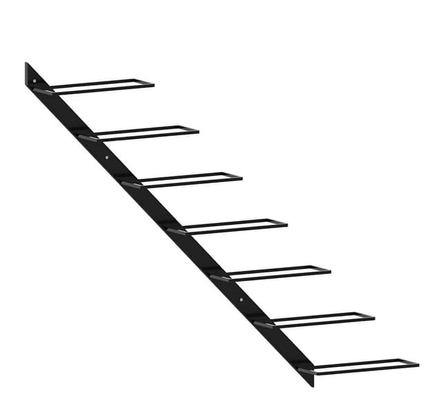 vidaXL Wand-Weinregale für 14 Flaschen 2 Stk. Schwarz Metall