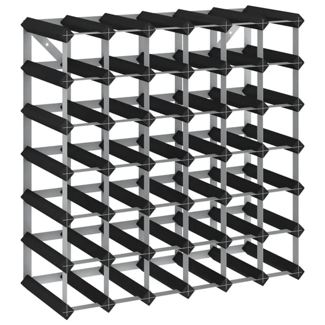 vidaXL Weinregal für 42 Flaschen Schwarz Massivholz Kiefer 61,5 x 22,5 x 61,5 cm