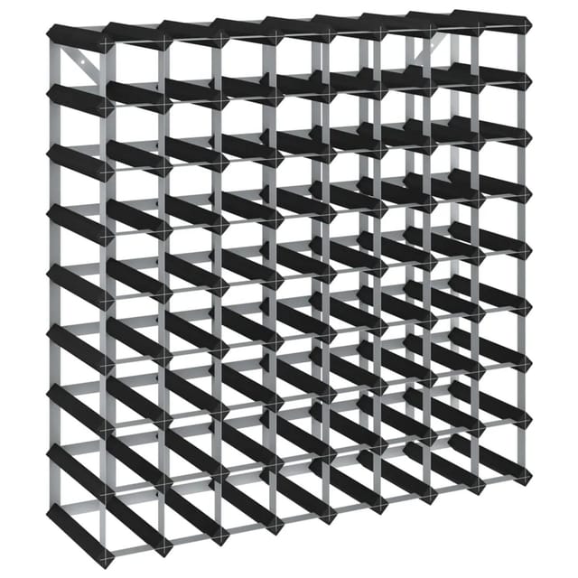 vidaXL Weinregal für 72 Flaschen Schwarz Massivholz Kiefer