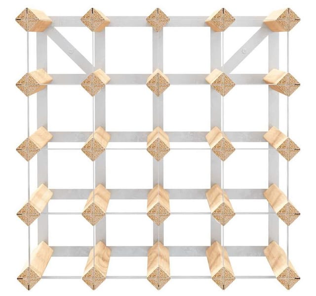 vidaXL Weinregal für 20 Flaschen Massivholz Kiefer