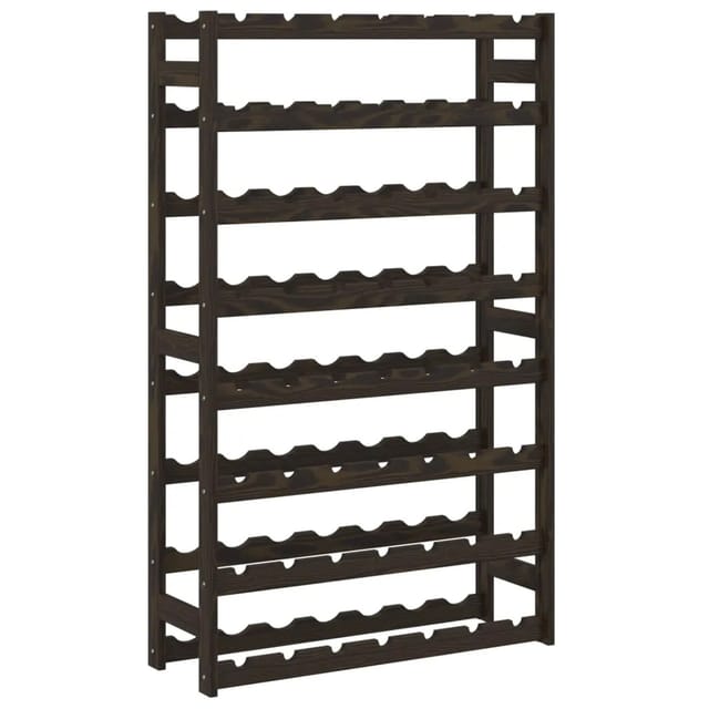 vidaXL Weinregal für 56 Flaschen Schwarz Massivholz Kiefer
