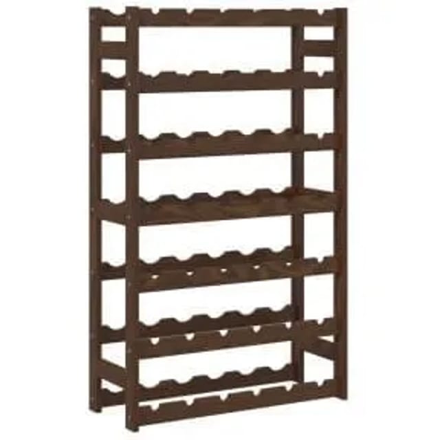 VidaXL Weinregal für 42 Flaschen Braun Massivholz Kiefer 62,5 x 25 x 102 cm