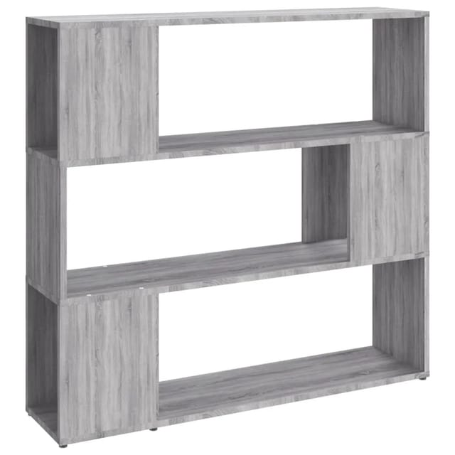vidaXL Bücherregal/Raumteiler Grau Sonoma 100x24x94 cm