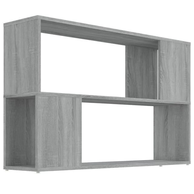 vidaXL Bücherregal Grau Sonoma 100x24x63 cm Holzwerkstoff