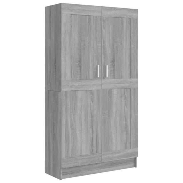 vidaXL Bücherschrank Grau Sonoma 82,5x30,5x150 cm Holzwerkstoff