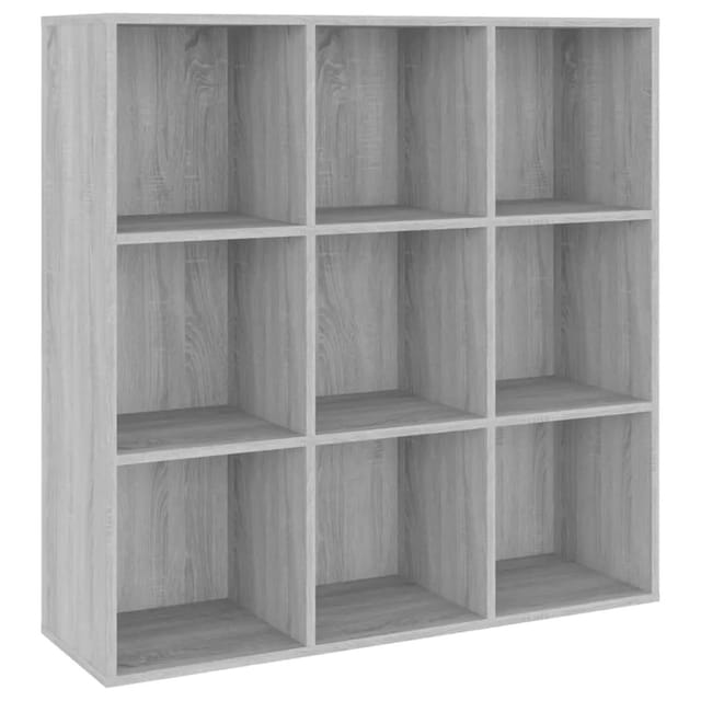 vidaXL Bücherschrank Grau Sonoma 98x30x98 cm