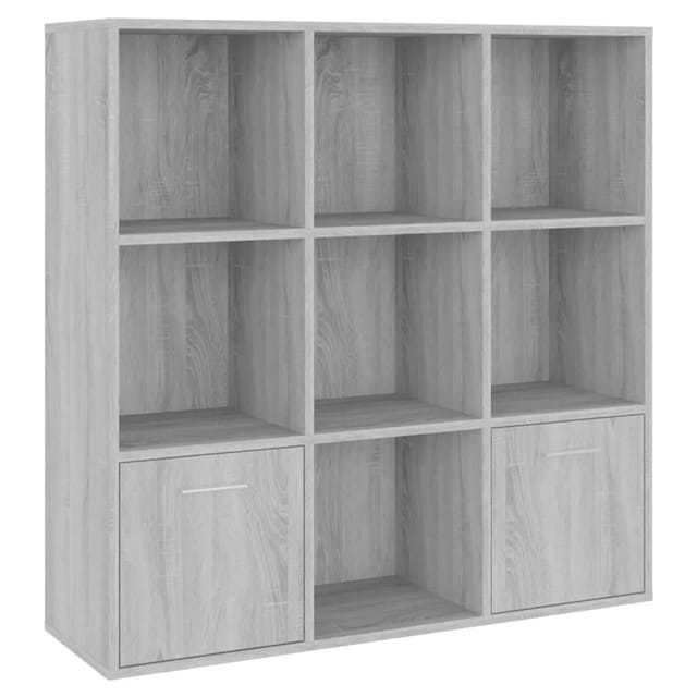 vidaXL Bücherschrank Sonoma 98x30x98 cm Grau